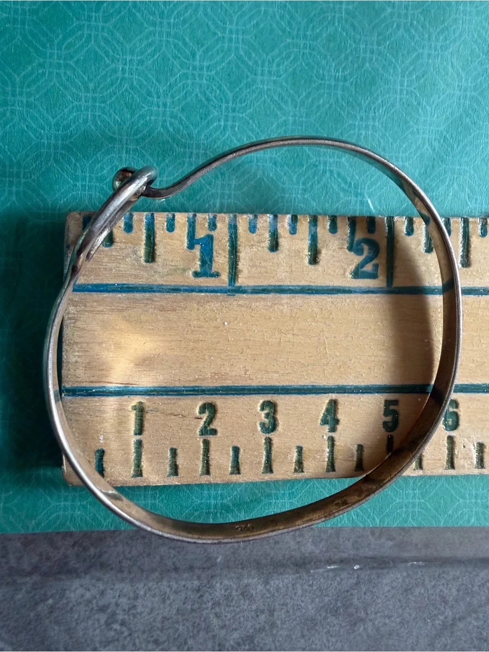 925 Sterling Silver Modern Open-Circle Cuff Bracelet